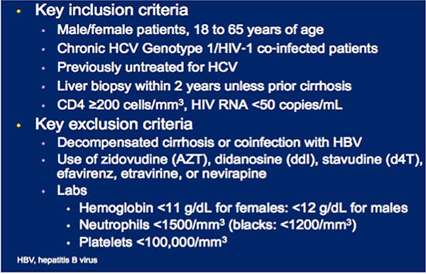 Key inclusion criteria